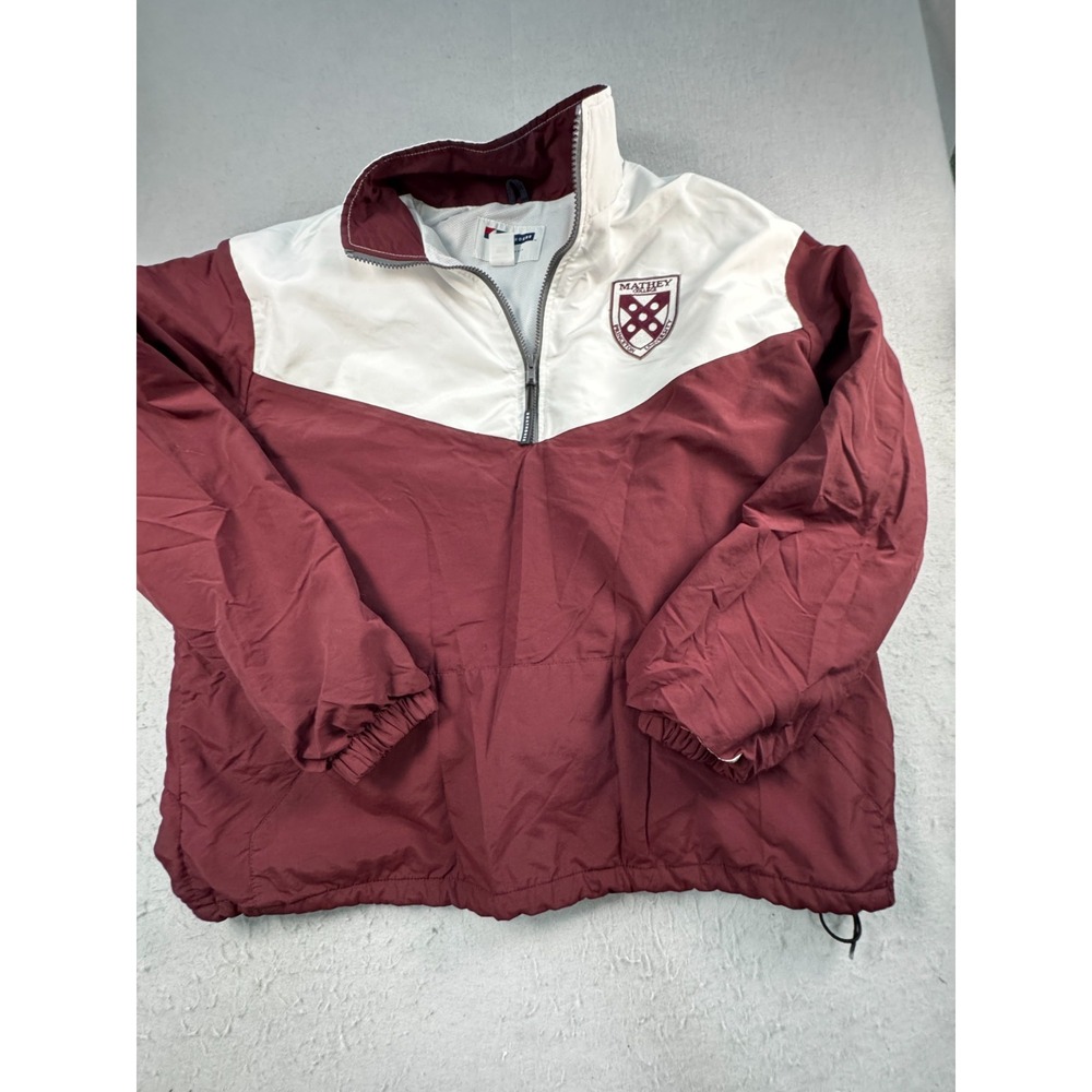 Boathouse Mathey College Princeton University Windbreaker Jacket Mens Red White